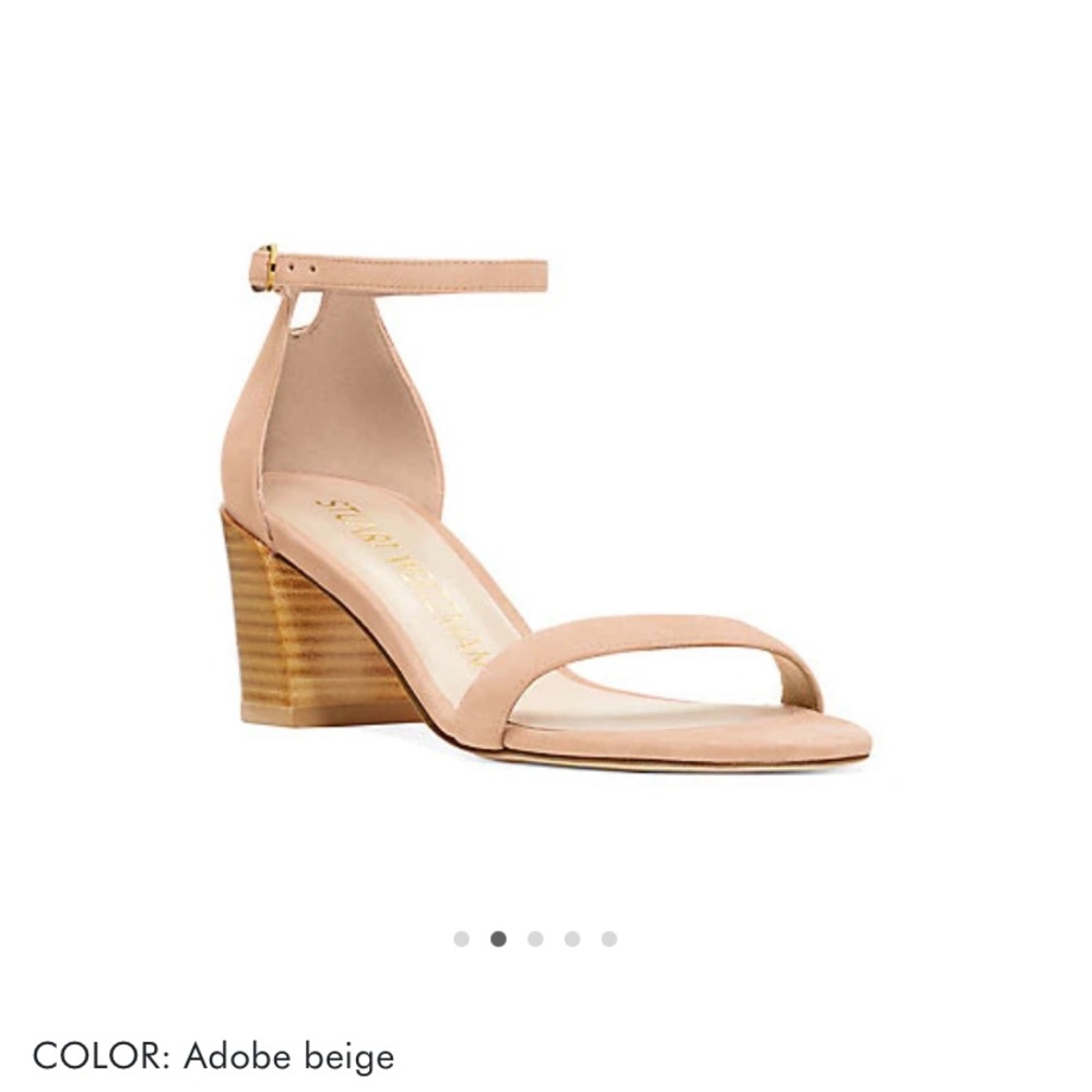 NWT Stuart Weitzman SIMPLE sandals in Adobe Beige